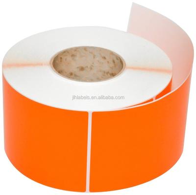 China Waterproof 4 inch x 6 1/2 inch 900 RollThermal Orange Permanent Transfer Shipping Labels for sale