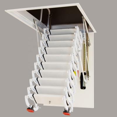 China Modern Alloy Manual Attic Stairs Titanium Attic Ladder Lower Attic Stairs for sale