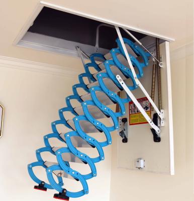 China Magnesium Alloy Retractable Alumimum Folding Ladders OEM Attic Ladder Telescopic Stairs for sale