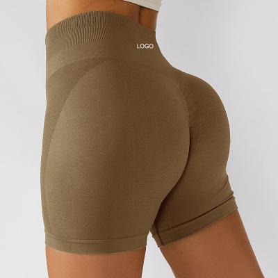 China Various Female Gym Wear Breathable Mesh Fitness Shorts From Factory Antibacterial Pantalones Cortos De Yoga Seamless High Waist for sale