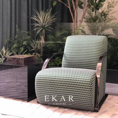 China New Design Modern Armchair Modern Leisure Chair Green Living Room Chair for sale