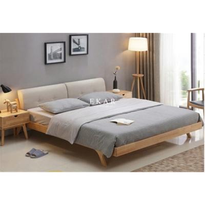 China Modern Solid Wood Frame Bedroom Furniture Solid Wood King and Queen Size Oak Bed Frame Solid Wood Bed for sale