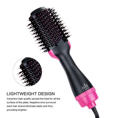 China Hot Brush Private Label Hot Air Iron Selection Comb One Stage Flat Electric Hair Dryer Quick Brush Hair Airbrush for sale