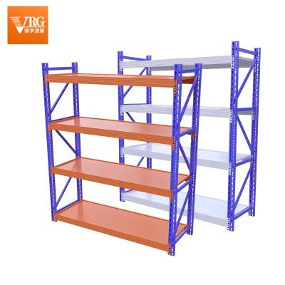 China Single Sided Heavy Duty Warehouse Stacking Rack Shelves Adjustable Household Storage Rack 3 Layer Metal Display Rack for sale