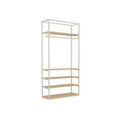 China Wholesale Customized Single Sided Dress Rack Display Racks Shop Racking Display Garment Clothing Rack Shelf For Clothing Store for sale