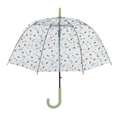 China Wholesale Clear Garden Umbrella With Transparent Bee Dome Printing Umbrella for sale