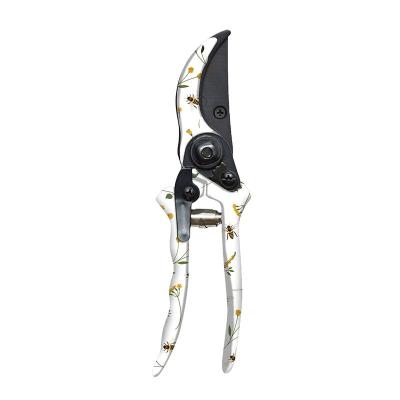 China Long Length Gardening Pruner with Bee Print Shears Garden Hand Pruner Scissors for sale