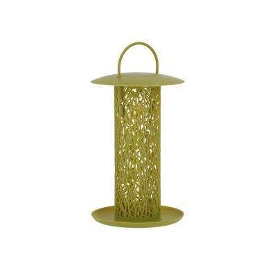 China Non-automatic Nut Silo with Tray Antique Style Bronze Bird Feeder Shelters Garden Bird Feeder Seed Catcher Tray for sale