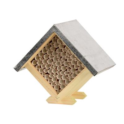 China Wholesale Sustainable Insect Bee Honey House Garden Wooden Bee House for sale