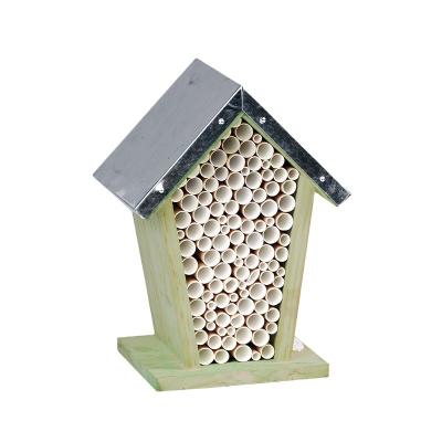 China Sustainable Wooden Insect House Hanging Bee Insect Hotel For Modern Bee House for sale