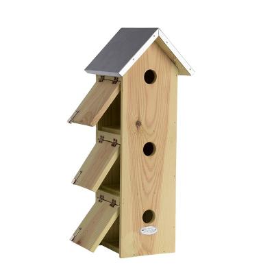 China Garden Viable Sparrow Design Esschert Flat Packing Box For Bird Nest Aviary Nest Box Bird Cage for sale