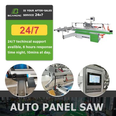 China Precision Horizontal Sliding Table Panel Saw Machine Industrial Wood Saws For Woodworking Plywood 3200X375MM MDF 3 Year Warranty for sale