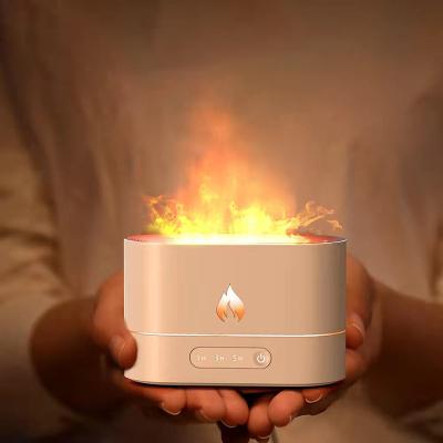 China Household 250ML Ultrasonic Simulation Flame Aroma Scent Diffuser Aromatic Essences Air Fire Humidifiers Aromatherapy Diffuser For Home for sale