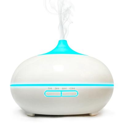 China 500ML Cool Household Aromatherapy Essential Oil Diffuser Bright White Ultrasonic Air Humidifier With 7 Color Changing Led Light for sale