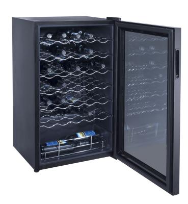 China 34 Bottles 98L Wine Cooler Single Zone (compressor Wine Cellar) for sale