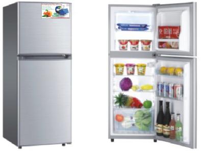 China 168L DC upright solar fridge freezer AC/DC compressor fridge ( upright double door 98L-518L) for sale