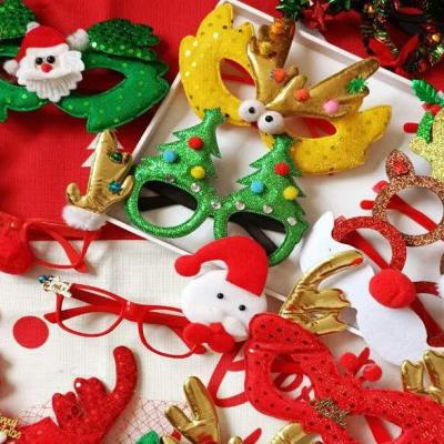 China Reuse Christmas Dress Up Costume Mask Decoration Festival Party Smelling Cute Reindeer Ornaments For Adults And Kids for sale