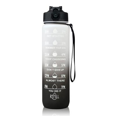 China Workout Sustainable Sport Reusable Plastic 1L Water Bottles for sale