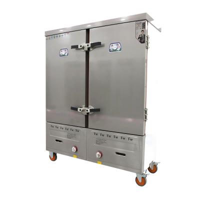 China Electric / Gas Commercial Hotel Canteen Steamer 8 Trays Induction Commercial Rice Steamer Sustainable Fast Heating Food for sale