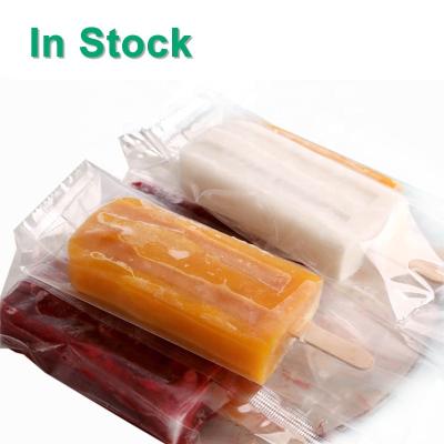 China Heat Sealable Plastic Frozen Ice Cream Lolly Popsicle Wrapping Bags Recyclable Clear Clear Flapper Seal Sucker Ice Pop DIY Packaging for sale