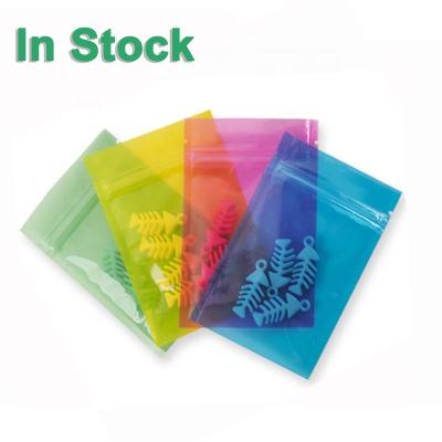 China Recyclable Multicolor Clear Translucent Clear Resealable PE Zipper Three Side Seal Food Grade Packaging Plastic Bag for sale