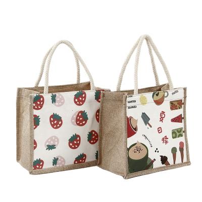 China Online Wholesale Jute Handled Jute Sack Bags Jute Tote Bag for sale