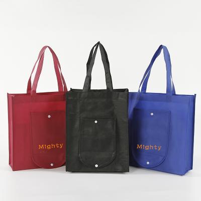 China Promotional Cheap Custom Portable Foldable Reusable Non Woven Tote Bag Eco - Friendly for sale