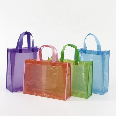 China Promotional cmyk custom logo eco-friendly bopp laminated recycled pp woven shopping bag for sale