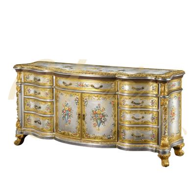 China Traditional Yips Cabinet The Classic Antique Series LD-1703-1507 Dressing-European Hand Painted Rose Pattern Look for sale