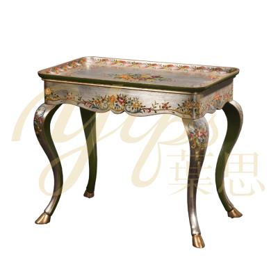 China Traditional Yips European Series LD-1203-0423 Hand Painted Floral Pattern on Classic Silver-leaf Luxury Casual Table for sale