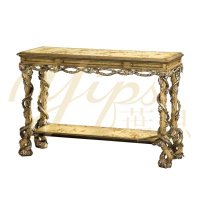 China French Yips European Style LD-1203-0918 Resin Carving Floral Pattern Console Table Classic Casual Table Hand Painted for sale