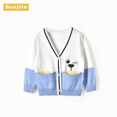 China Anti-shrink open children's sweater for autumn and winter knit sweater patterns children's cardigan jacquard children's sweater for sale