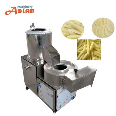 China Universal Multi Function Combined Mini Potato Washing And Potato Chips Peeling Machine Making Machine Price for sale