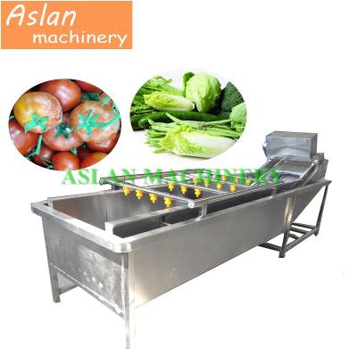 China Commercial Catering Apple Fruit Leafy Vegetable Cabbage Washing Machine / Tomato Bubble Washing Machine for sale