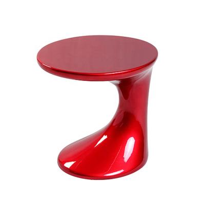 중국 Living Room C Shape Corner Top Side Table Modern Fiberglass Fiberglass Table Top Side Coffee Table For Living Room 판매용