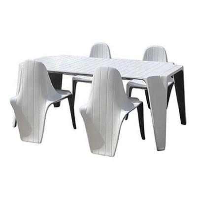 China Fiberglass Rectangle Luxury Dining Table Set Plaid Modern Luxury Rectangle Fiberglass Resonant Room Chair And Table Set For Restaurant en venta