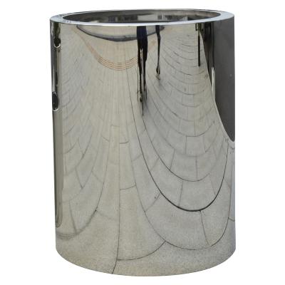 中国 Stainless Steel Plant Flower Pot Round Stainless Steel Vase Floor Plant Flower Pot For Street 販売のため