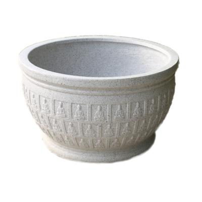 China Furniture Sit Manufactory Wholesale Large GRC Portable Round Flower Pots Round Flower Pot Customized Accept zu verkaufen