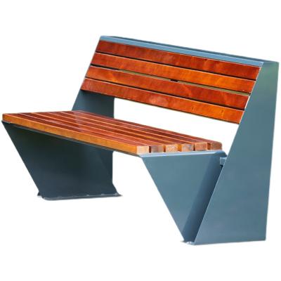 China Outdoor Antique Steel Wood Frame Stainless Steel Backrest Living Room Bench Bench Outdoor Decor For Garden Te koop