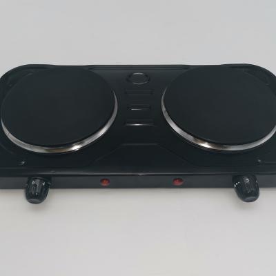 China Adjustable Temperature ELECTRIC BURNER DOUBLE STOVE HOT PLATE 2000W for sale