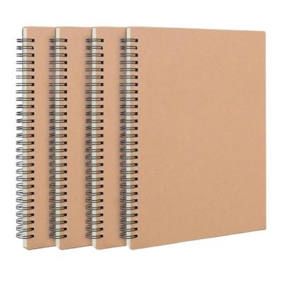 China Recycled Materials Custom Cheap Kraft Paper To Protect Frame Yellow Notebook for sale