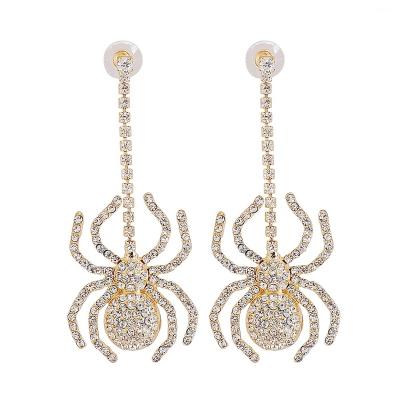 China PUSHI new fashion savory faux stone personalized insect spider creative exaggerated earring long earrings for sale