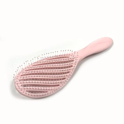 China For Beauty Home Health High Quality Smooth Comb Pink Lady Girl Women Soft Massage Hair Brush for sale