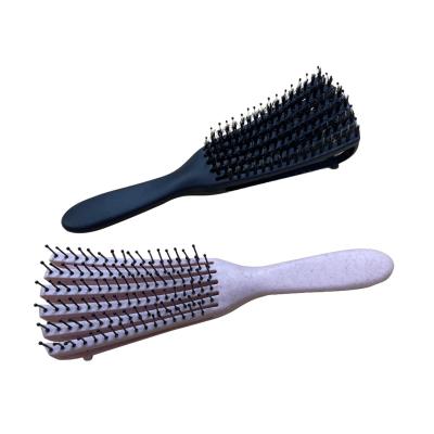 China For Home Use Small 8 Rows Detangling Massage Detangle Hair Brush For Curly Hair Sweep Curve Duct Quick Dry Hair Brush for sale