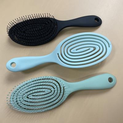 China For Home Wholesale Wet and Dry Duct Paddle Detangle Factory Use Flexible Hair Brush for sale