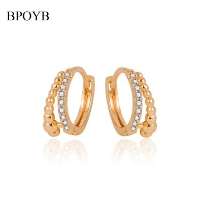 China BPOYB FASHION Tasty Women Pom Pom Seed Bead Earrings For Kids High Quality Light Comfortable Non Allergic Small Glitter Earrings for sale