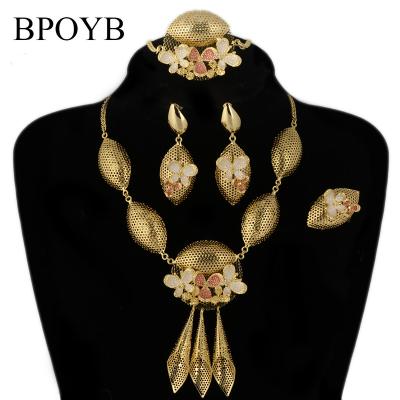 China BPOYB FASHIONABLE Designer High Fashion Italian 18k Gold Plated Expensive Kundan Jewelry Set For Women Wholesale for sale