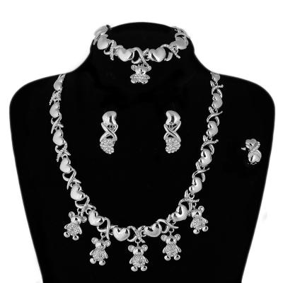 China BPOYB Fashion Wholesale Italian Silver Set TRENDY Jewelry Gift Party Luxury Bridal Women's Top High Quality Wedding Jewelry Sets for sale