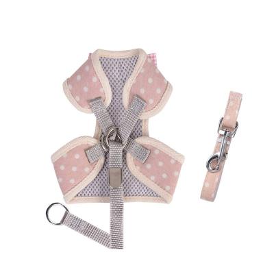 China New Design Factory Padded Dot Cotton Harness For Cat Production for sale