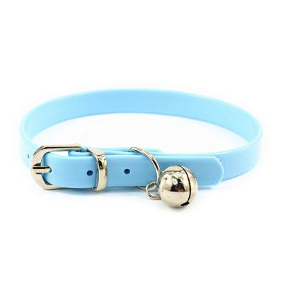 China Factory Wholesale Custom Waterproof PVC Dog Collars, Cat Collars, With Small Bell for sale